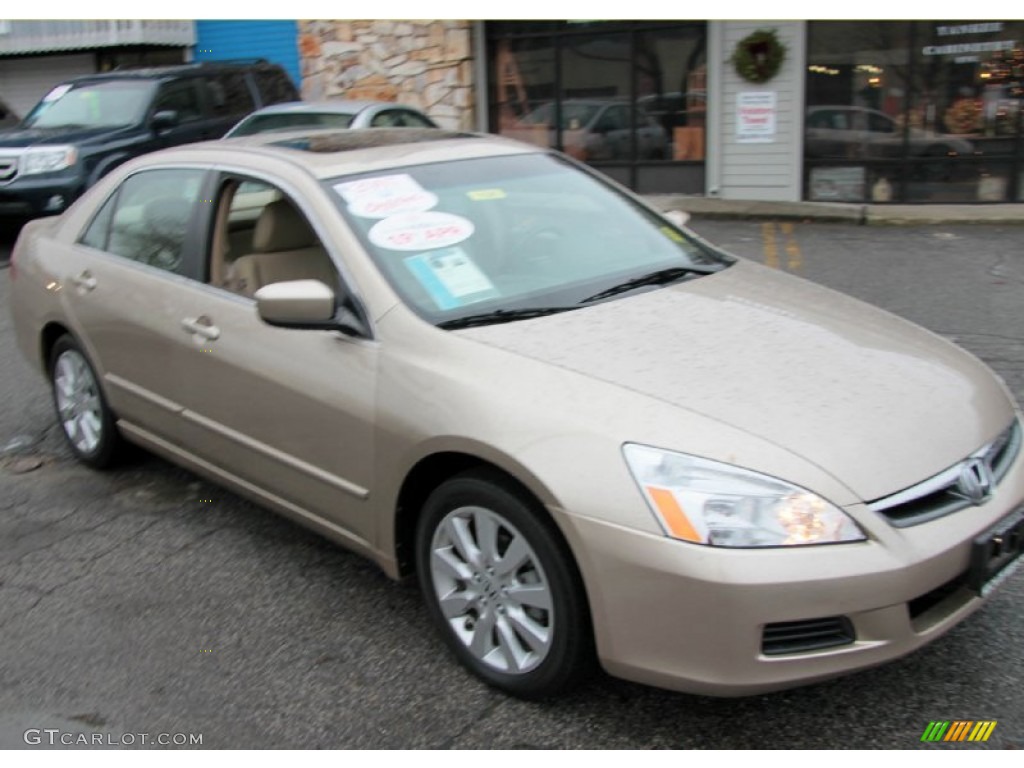 2007 Accord EX-L V6 Sedan - Desert Mist Metallic / Ivory photo #3