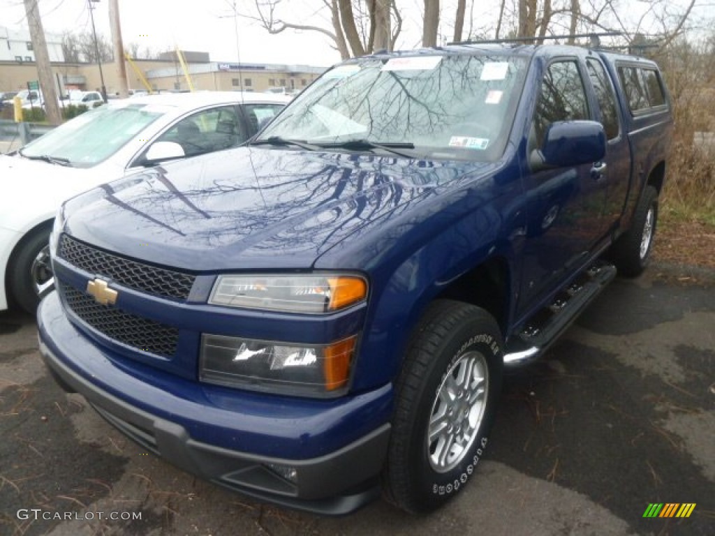 2009 Colorado LT Extended Cab 4x4 - Deep Navy Blue / Ebony photo #5