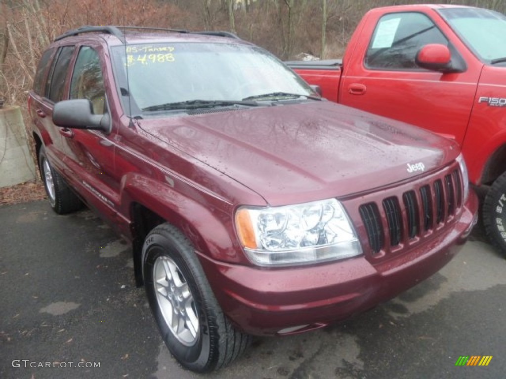 2001 Grand Cherokee Limited 4x4 - Inferno Red Crystal Pearl / Taupe photo #1