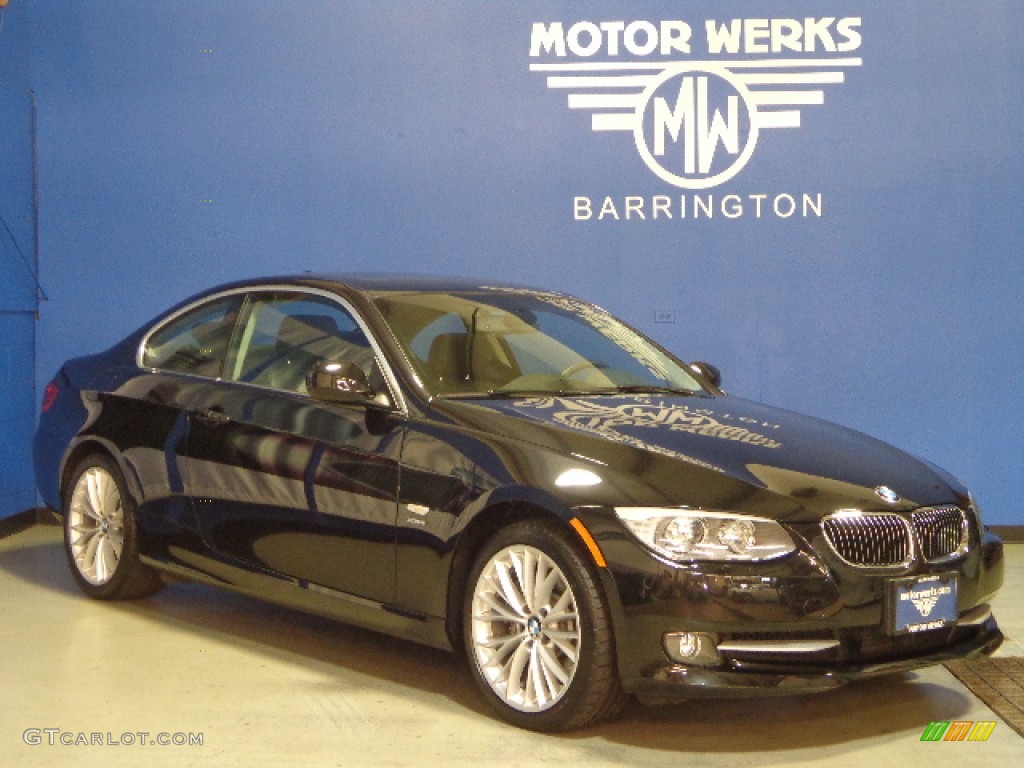 2012 3 Series 335i xDrive Coupe - Black Sapphire Metallic / Black photo #1