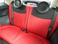 2013 Fiat 500 Rosso/Nero (Red/Black) Interior Rear Seat Photo