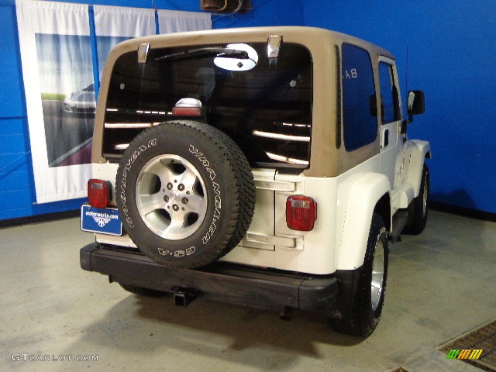 2000 Wrangler Sahara 4x4 - Stone White / Camel photo #9