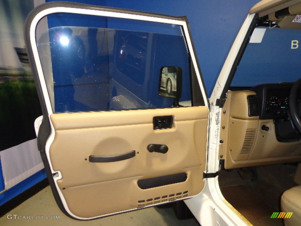 2000 Wrangler Sahara 4x4 - Stone White / Camel photo #11