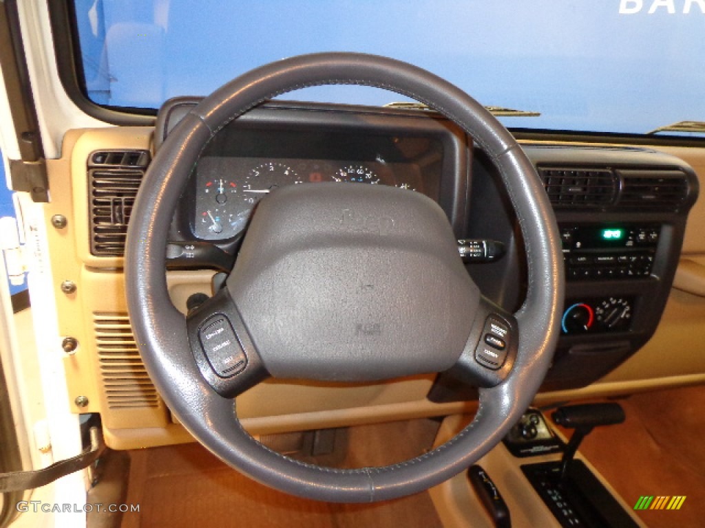 2000 Wrangler Sahara 4x4 - Stone White / Camel photo #14