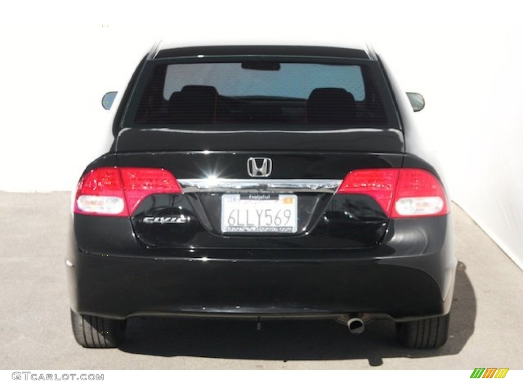 2010 Civic LX Sedan - Crystal Black Pearl / Gray photo #9