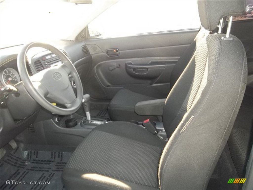 2008 Accent GS Coupe - Charcoal Gray / Black photo #12