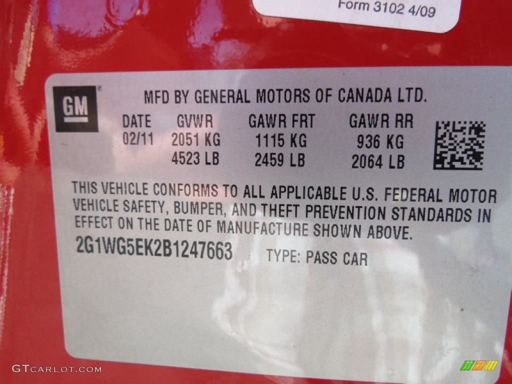2011 Impala LT - Victory Red / Neutral photo #24