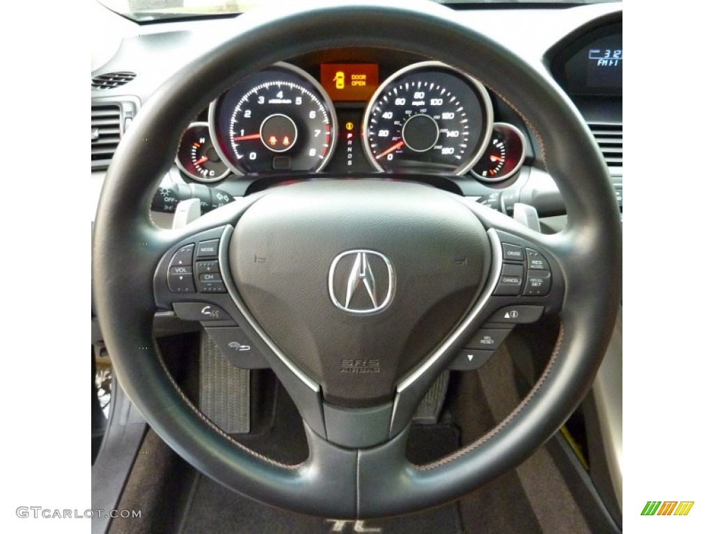 2009 Acura TL 3.7 SH-AWD Umber/Ebony Steering Wheel Photo #75041386