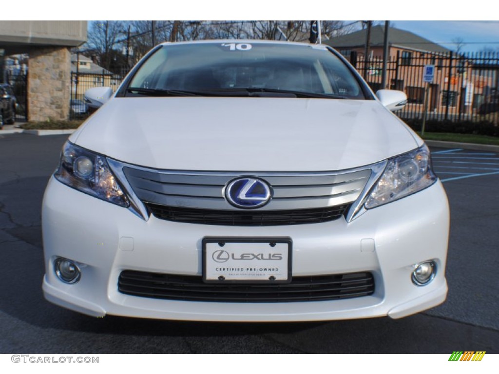 2010 HS 250h Hybrid Premium - Starfire White Pearl / Black photo #2