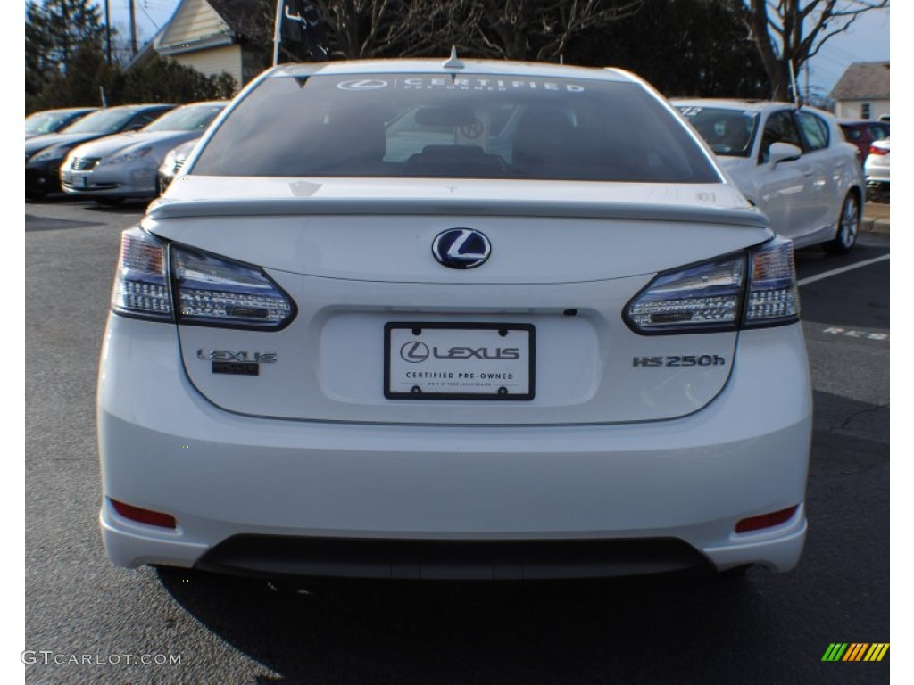 2010 HS 250h Hybrid Premium - Starfire White Pearl / Black photo #5
