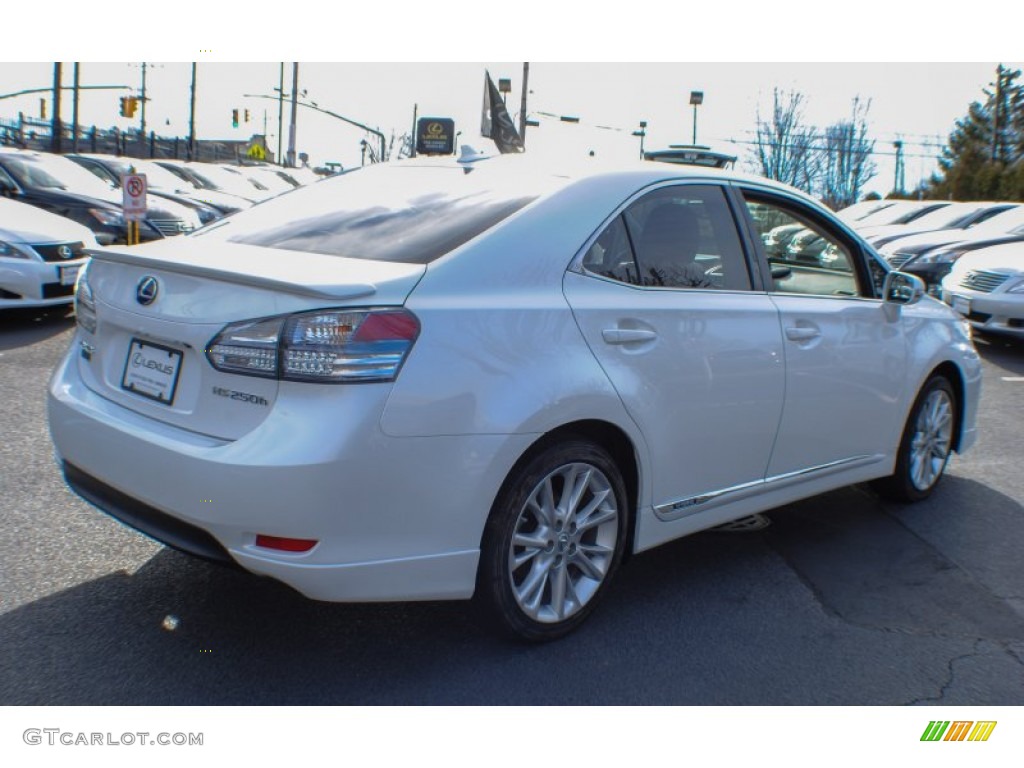 2010 HS 250h Hybrid Premium - Starfire White Pearl / Black photo #6