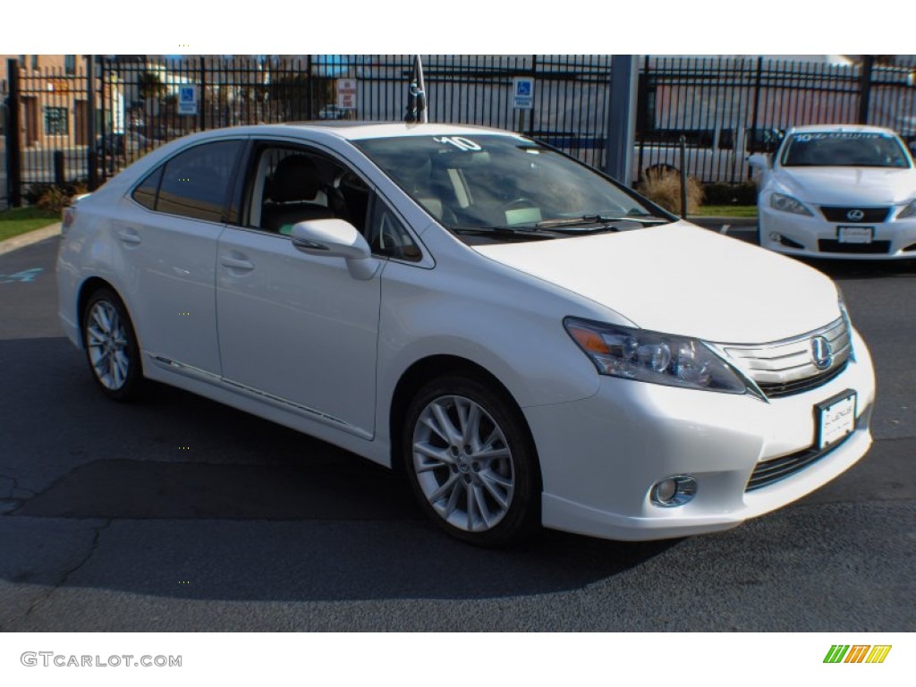 2010 HS 250h Hybrid Premium - Starfire White Pearl / Black photo #7