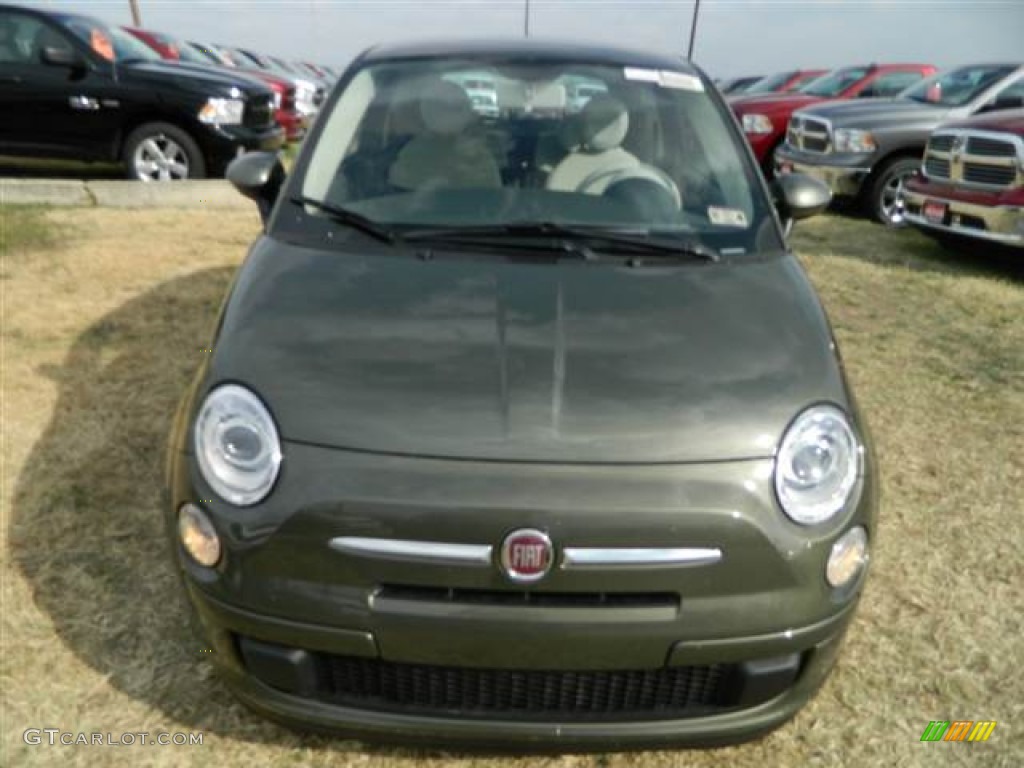 2013 500 Pop - Verde Oliva (Olive Green) / Grigio/Avorio (Gray/Ivory) photo #2