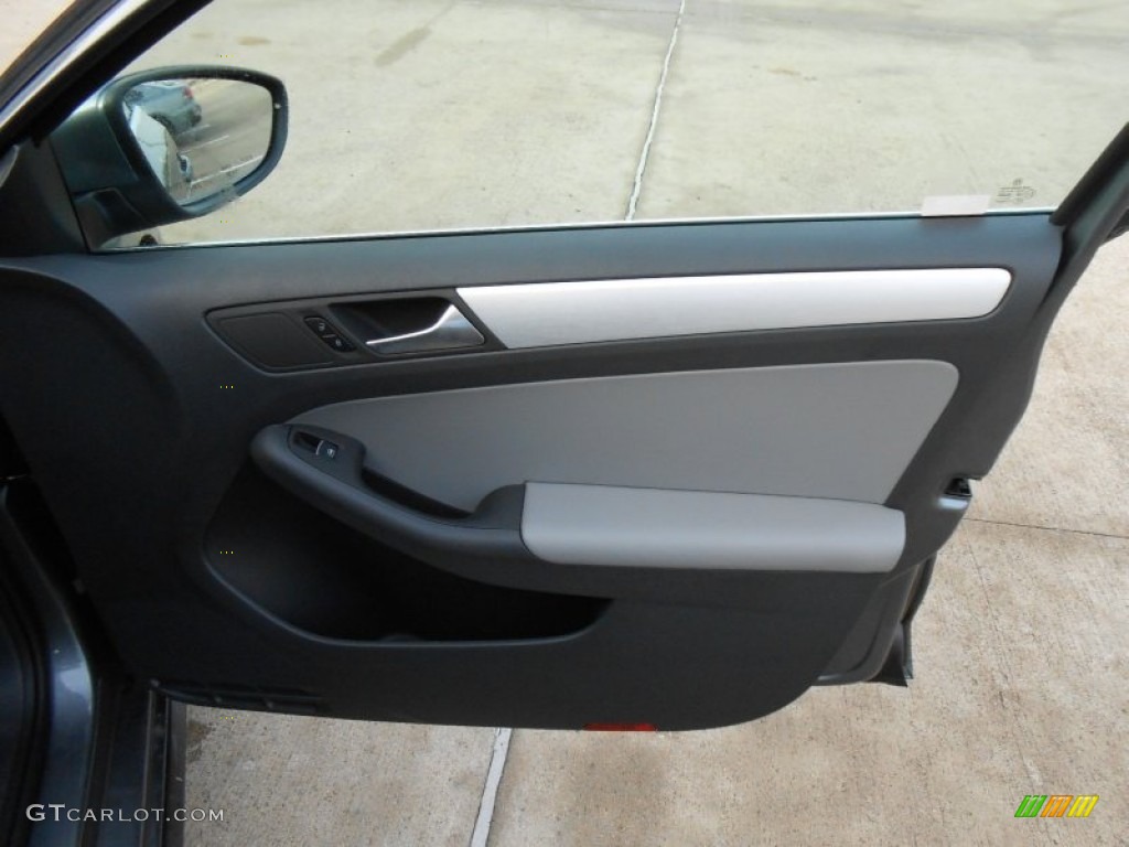 2013 Volkswagen Jetta Hybrid SEL Premium Titan Black Door Panel Photo #75042806