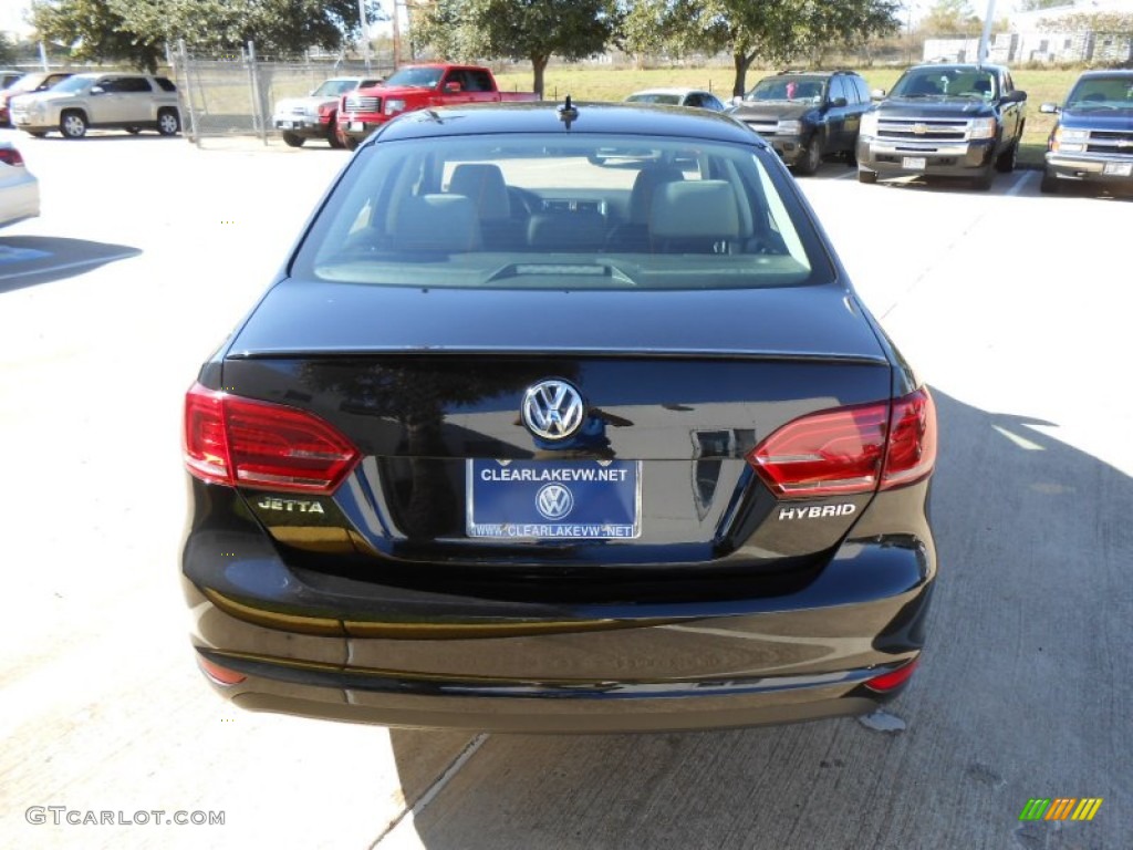 2013 Jetta Hybrid SEL Premium - Deep Black Pearl Metallic / Titan Black photo #6