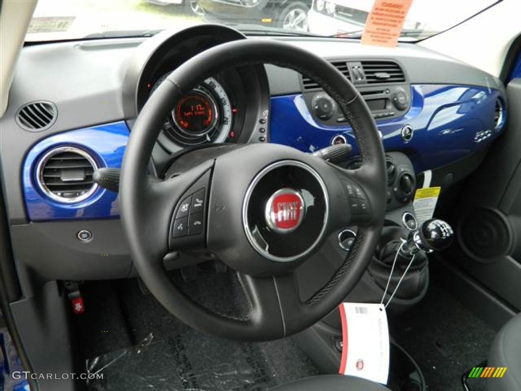 2013 Fiat 500 Pop Grigio/Nero (Gray/Black) Dashboard Photo #75043619