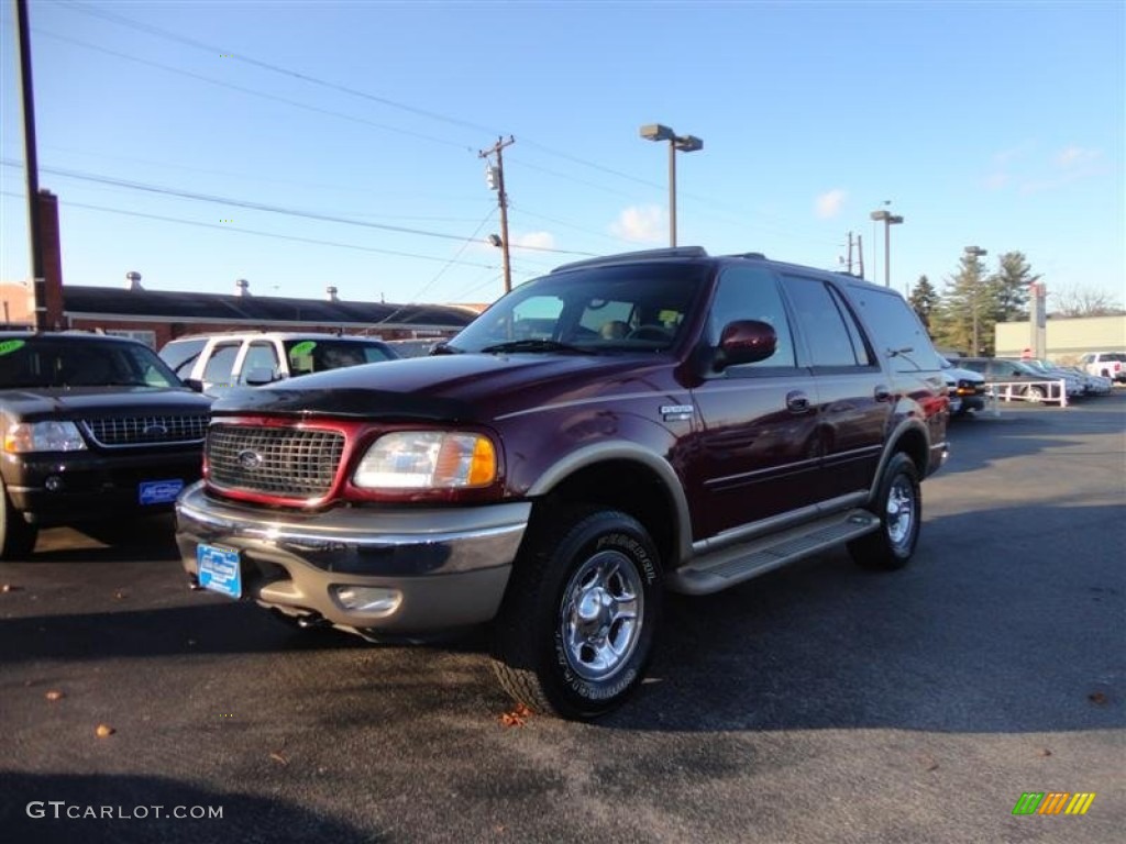 2001 Expedition Eddie Bauer 4x4 - Dark Toreador Red Metallic / Medium Parchment photo #2