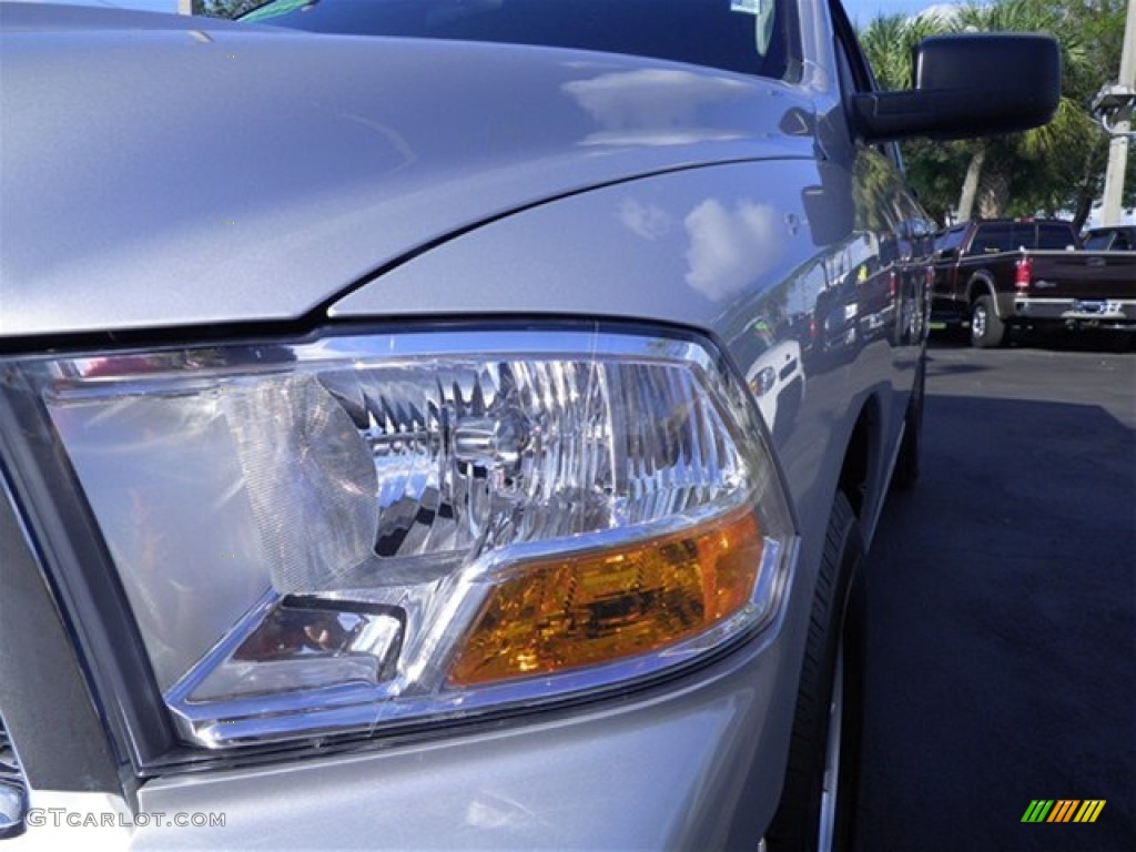 2012 Ram 1500 SLT Quad Cab - Bright Silver Metallic / Dark Slate Gray/Medium Graystone photo #7