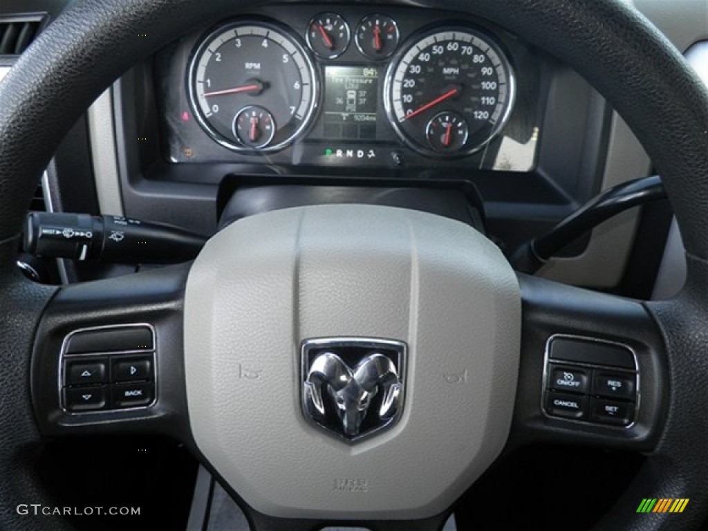 2012 Ram 1500 SLT Quad Cab - Bright Silver Metallic / Dark Slate Gray/Medium Graystone photo #34