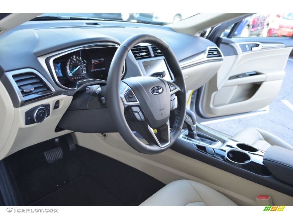 2013 Ford Fusion Hybrid SE Dune Dashboard Photo #75046373