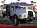 White 1998 Ford F800 Regular Cab Utility Bucket Truck