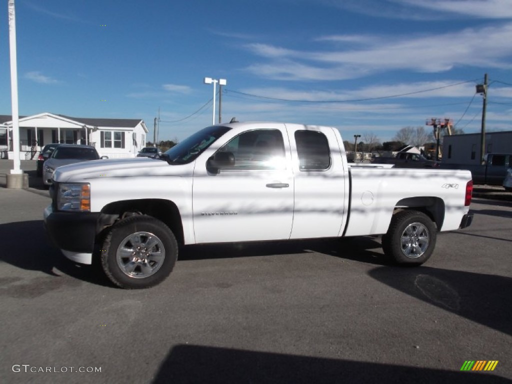 2009 Silverado 1500 Extended Cab 4x4 - Summit White / Dark Titanium photo #5