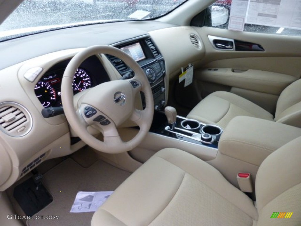 Almond Interior 2013 Nissan Pathfinder SV 4x4 Photo #75050014