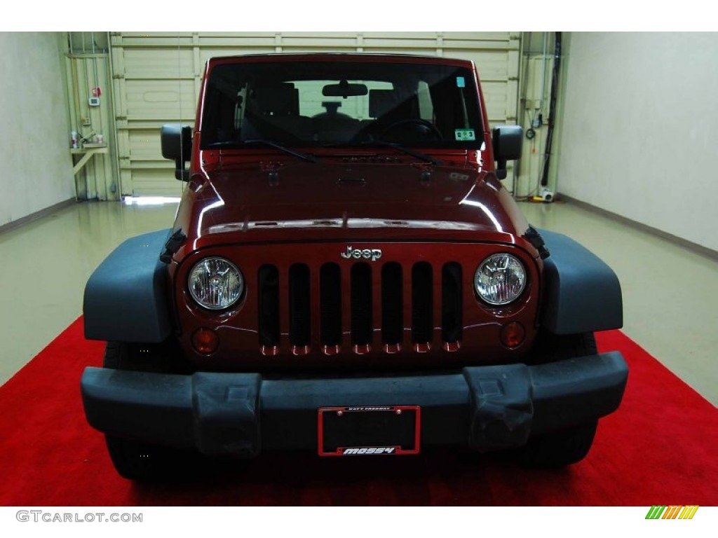 2008 Wrangler Unlimited X - Red Rock Crystal Pearl / Dark Slate Gray/Med Slate Gray photo #2