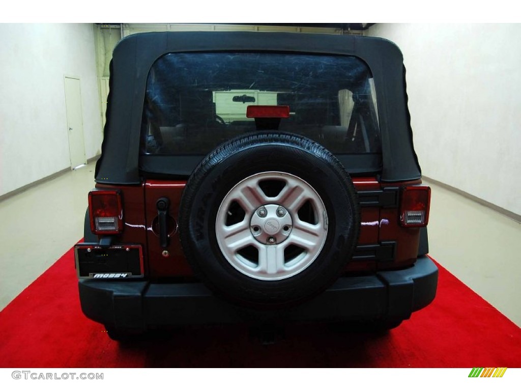 2008 Wrangler Unlimited X - Red Rock Crystal Pearl / Dark Slate Gray/Med Slate Gray photo #5