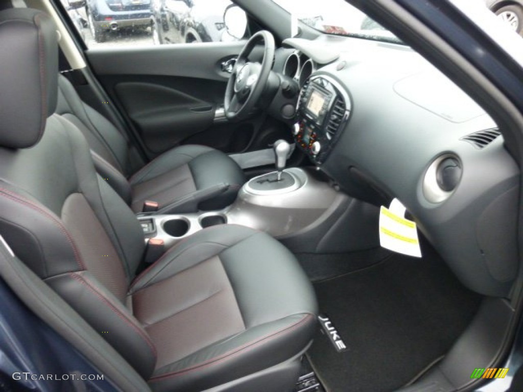 Black/Red/Silver Trim Interior 2013 Nissan Juke SL AWD Photo #75050660