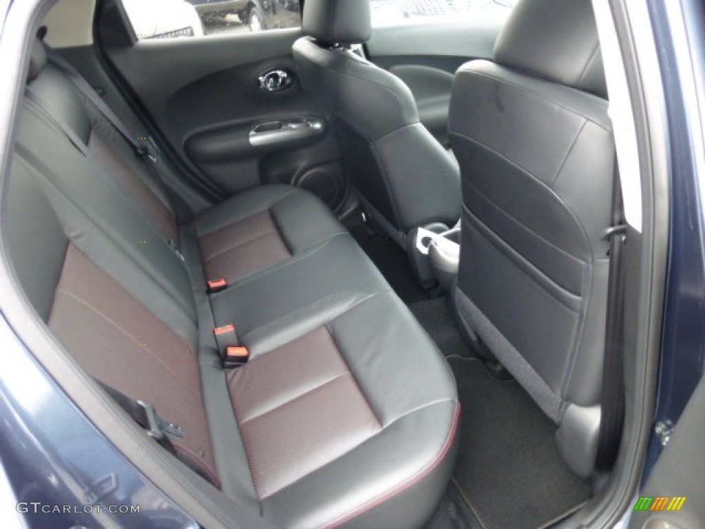 Black/Red/Silver Trim Interior 2013 Nissan Juke SL AWD Photo #75050688