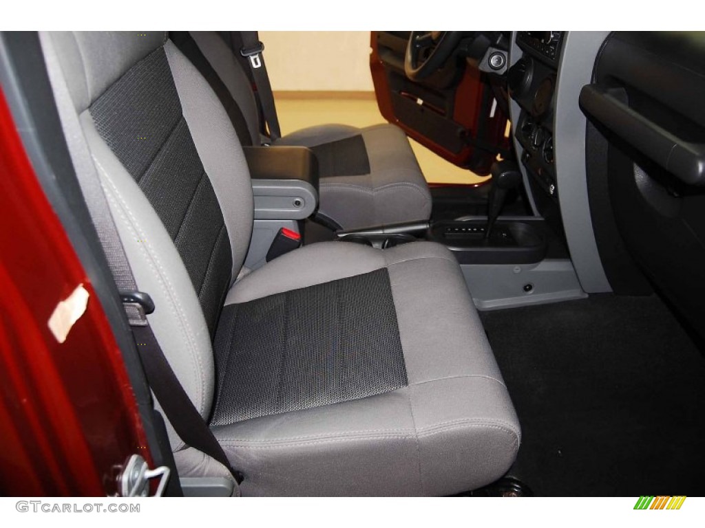 2008 Wrangler Unlimited X - Red Rock Crystal Pearl / Dark Slate Gray/Med Slate Gray photo #17