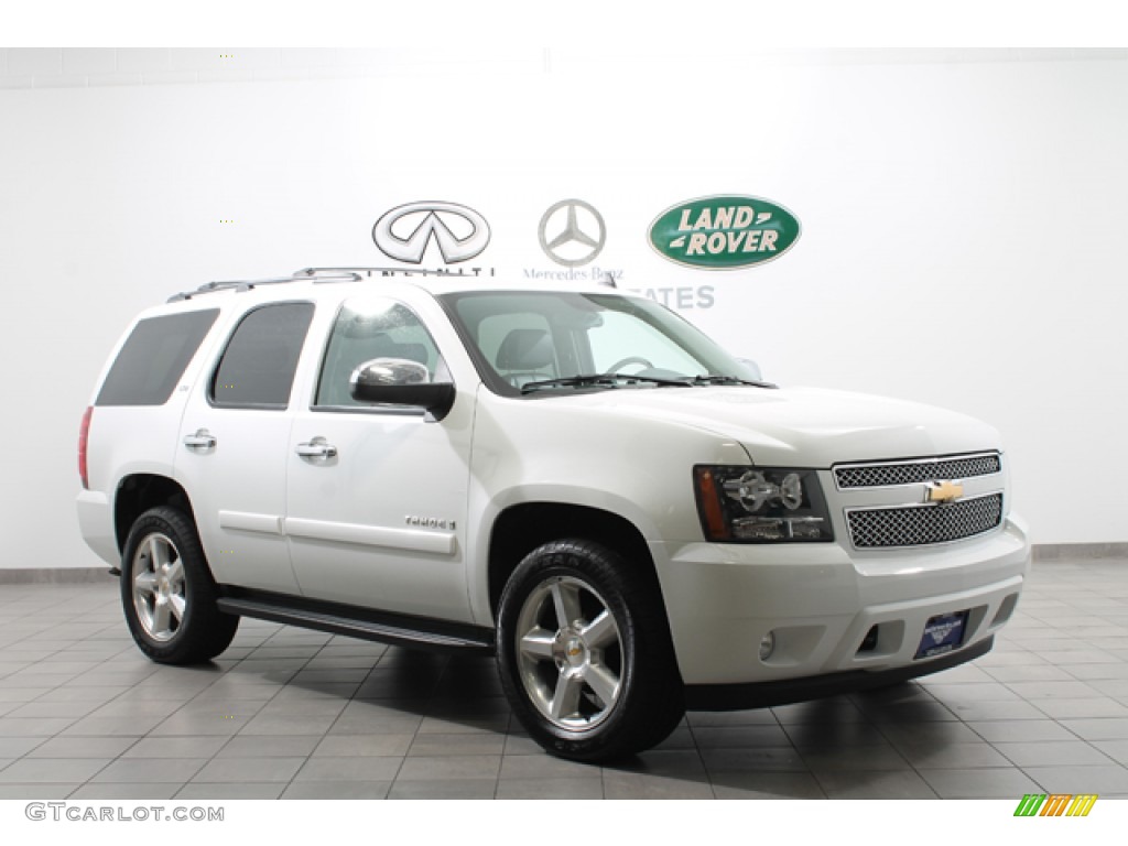 2008 Tahoe LTZ 4x4 - Summit White / Ebony photo #1