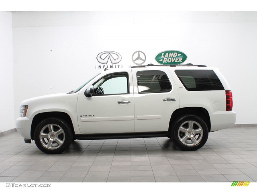 2008 Tahoe LTZ 4x4 - Summit White / Ebony photo #2
