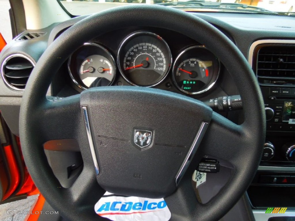 2011 Dodge Caliber Mainstreet Dark Slate Gray Steering Wheel Photo #75054224