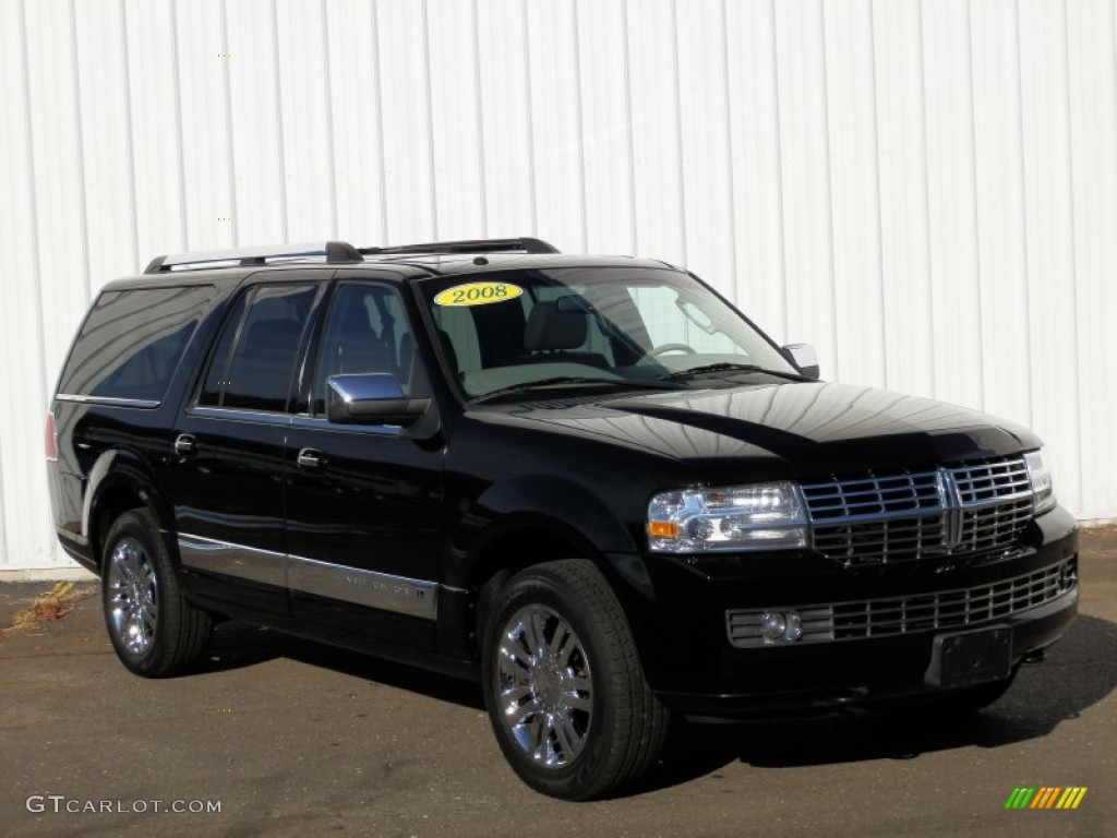 2008 Navigator L Luxury 4x4 - Black / Stone photo #3