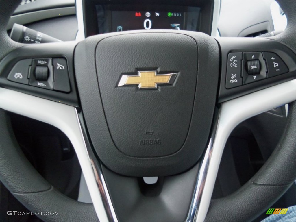 2011 Chevrolet Volt Hatchback Jet Black/Ceramic White Steering Wheel Photo #75056206