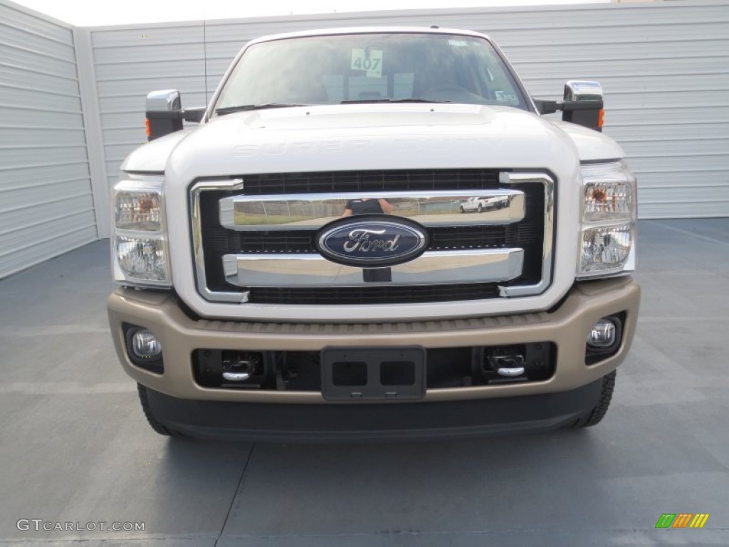 White Platinum Tri-Coat 2013 Ford F250 Super Duty King Ranch Crew Cab 4x4 Exterior Photo #75057274