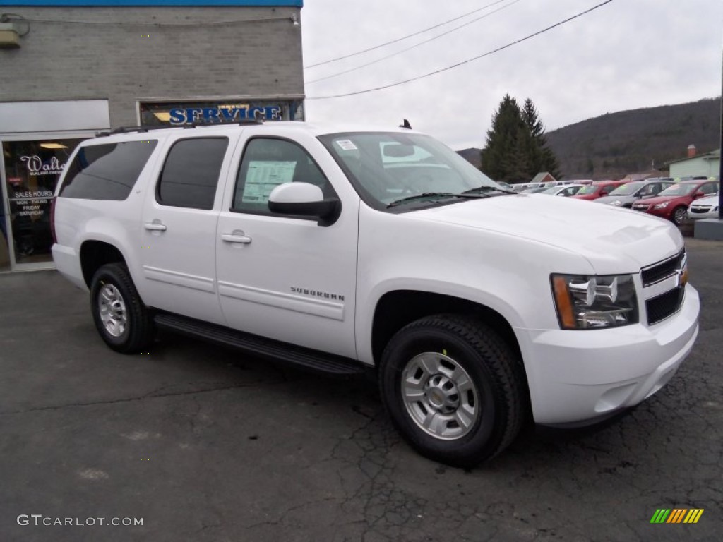 2013 Suburban 2500 LT 4x4 - Summit White / Light Titanium/Dark Titanium photo #9