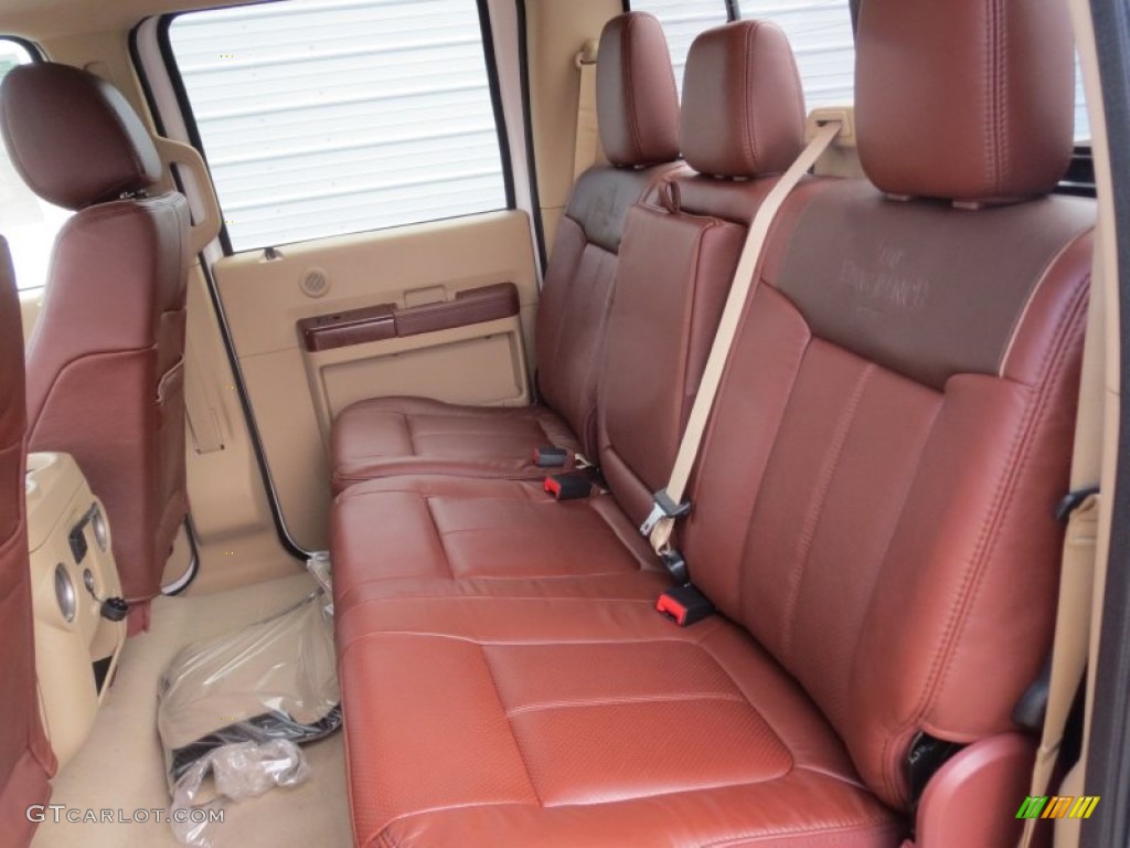 2013 Ford F250 Super Duty King Ranch Crew Cab 4x4 Rear Seat Photo #75057535