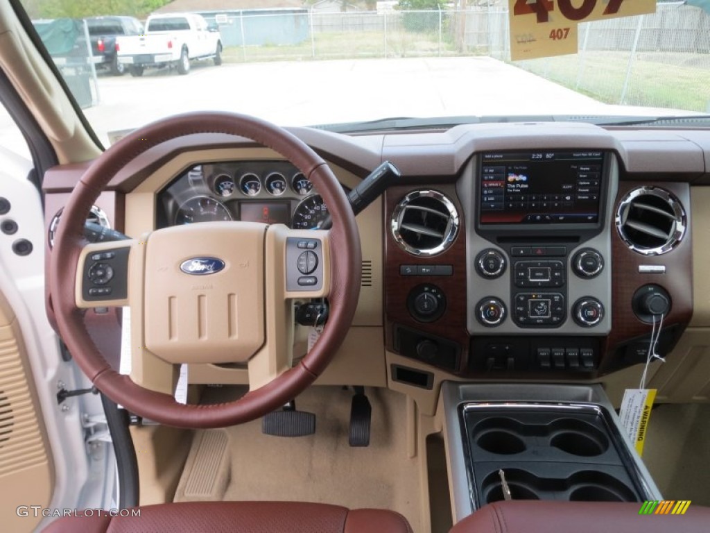 2013 Ford F250 Super Duty King Ranch Crew Cab 4x4 King Ranch Chaparral Leather/Adobe Trim Dashboard Photo #75057632