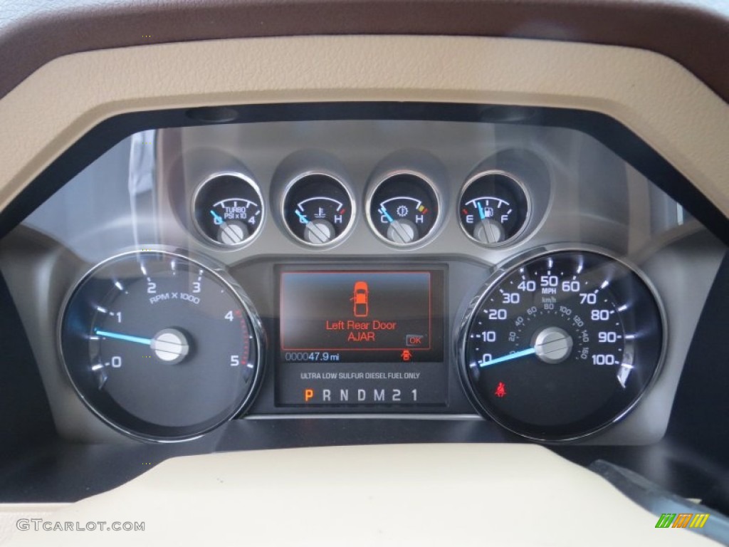 2013 Ford F250 Super Duty King Ranch Crew Cab 4x4 Gauges Photo #75057748