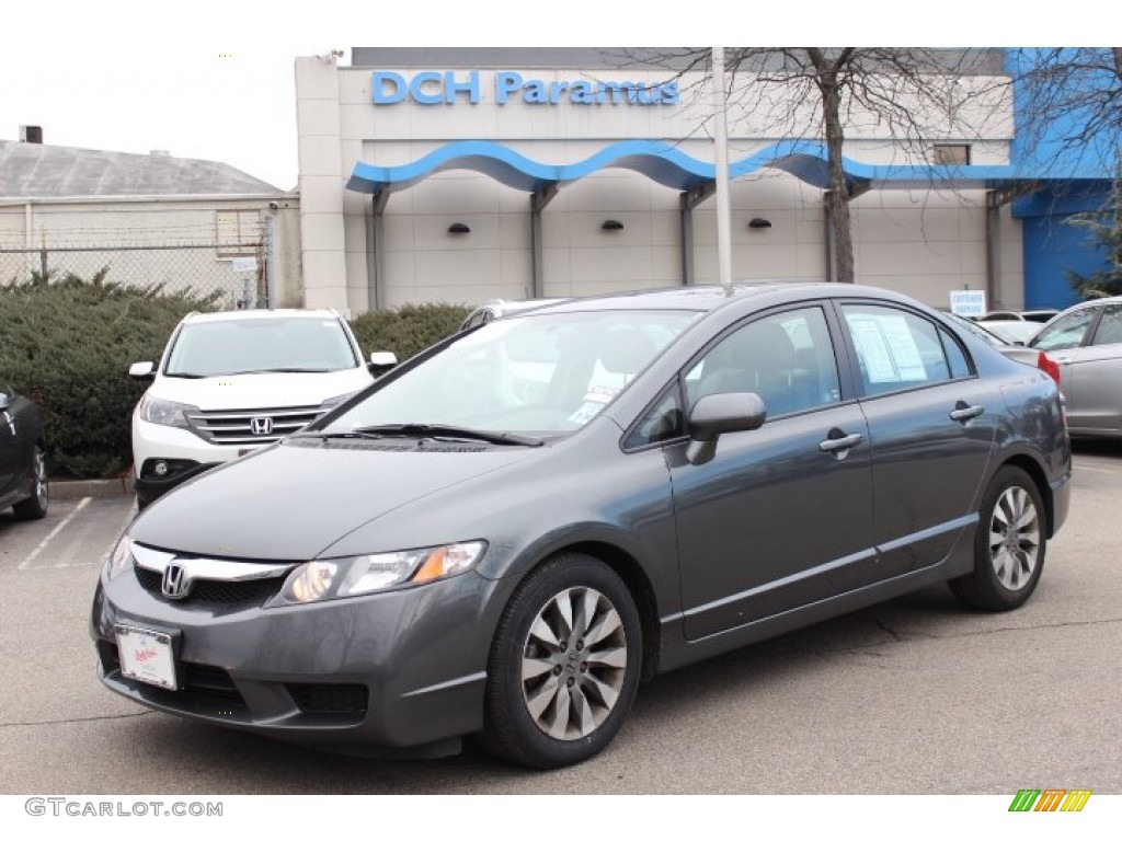 2010 Civic EX-L Sedan - Polished Metal Metallic / Gray photo #1