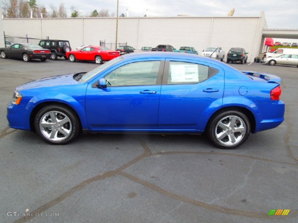 Blue Streak Pearl 2013 Dodge Avenger SXT V6 Exterior Photo #75058892