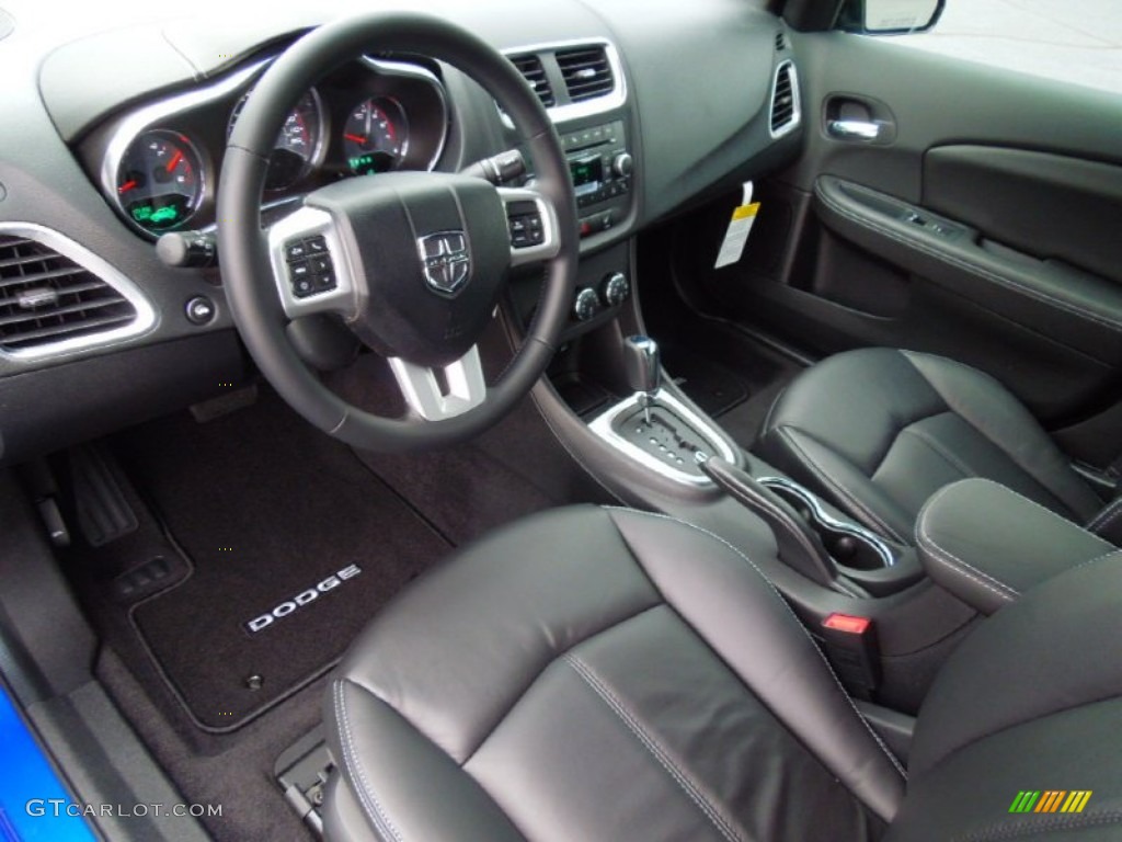 Black Interior 2013 Dodge Avenger SXT V6 Photo #75059238