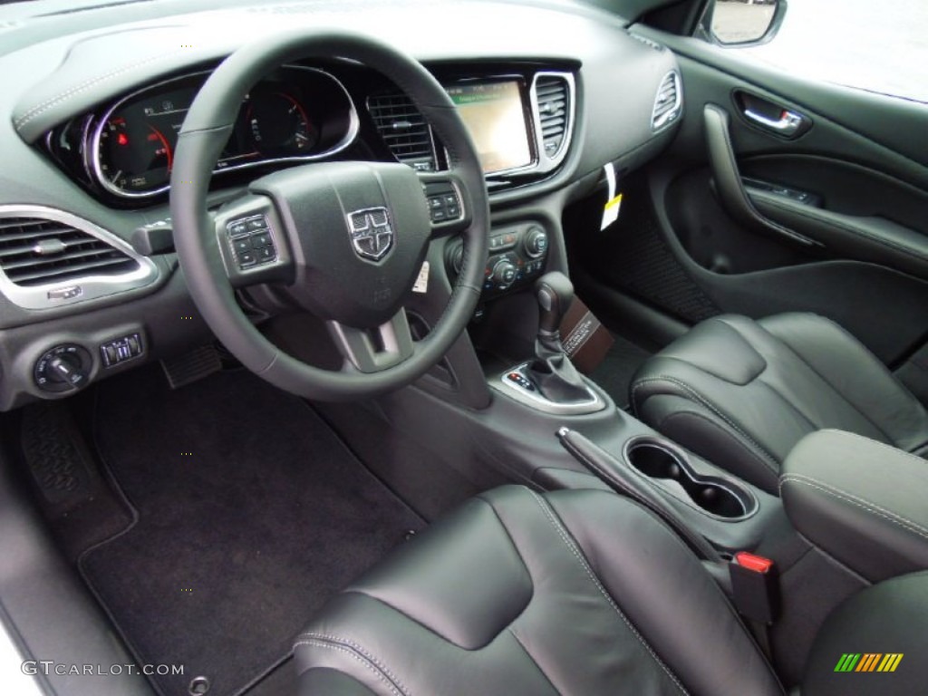 Black Interior 2013 Dodge Dart Limited Photo #75060140