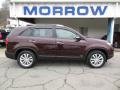 2011 Dark Cherry Kia Sorento LX V6 AWD  photo #1