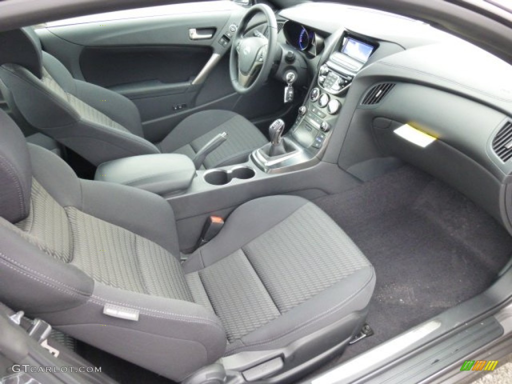 Black Cloth Interior 2013 Hyundai Genesis Coupe 2.0T Photo #75061414