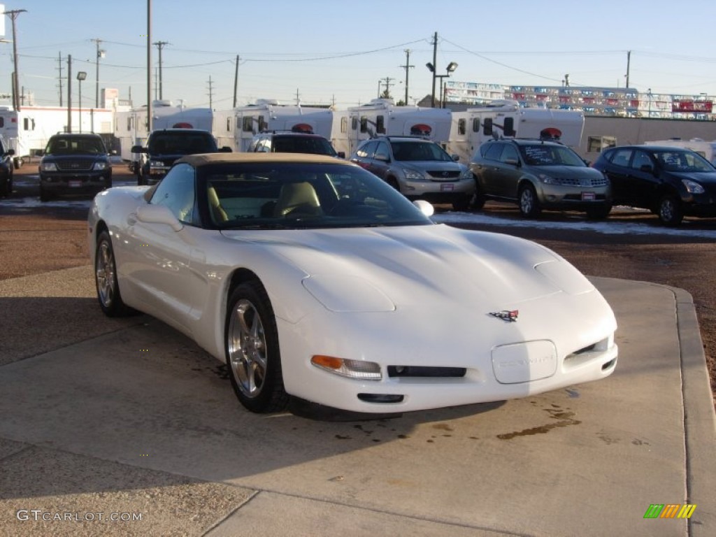 2000 Corvette Convertible - Arctic White / Light Oak photo #12