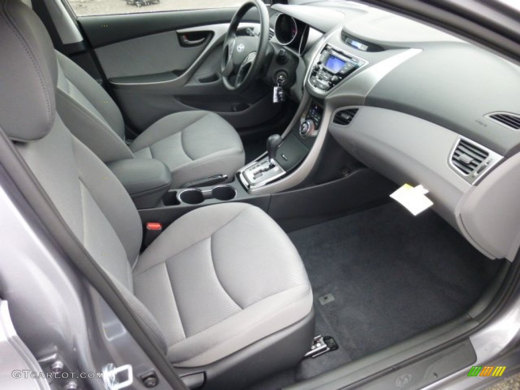2013 Elantra GLS - Titanium Gray Metallic / Gray photo #10